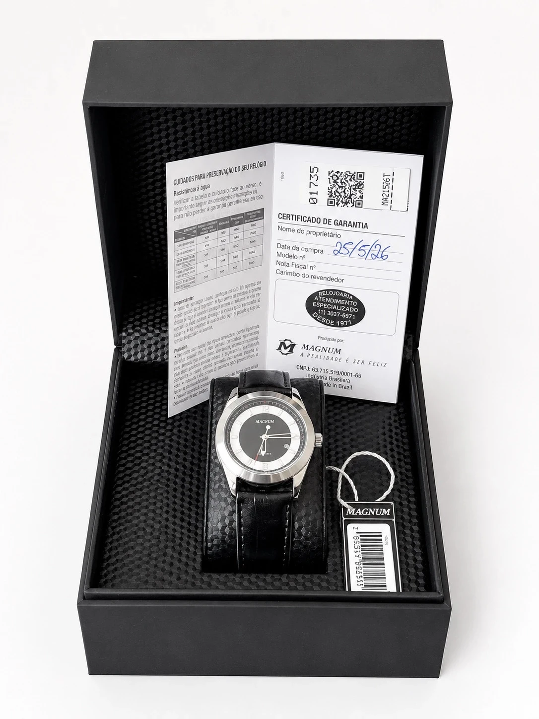 Montre Magnum Quartz Bull Eye 38 mm | Boîtier, garantie en cours de validité et 2 bracelets | Fabriqué au Brésil – photo 11
